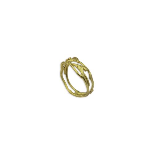 Ασημένιο επιχρυσωμένο δαχτυλίδι 4-κοσμήματα μαμόγλου Αθήνα