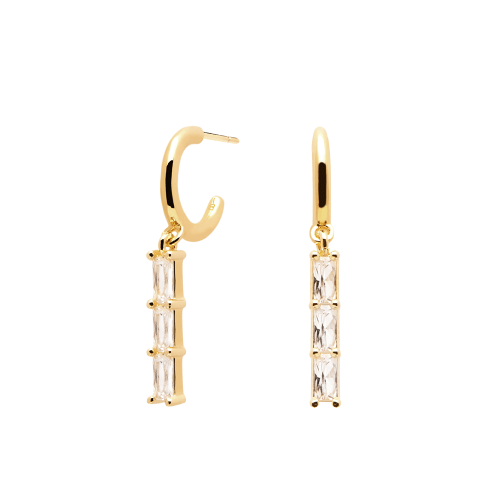 Ασημένια επιχρυσωμένα σκουλαρίκια binti gold-b-κοσμήματα Μαμόγλου Αθήνα