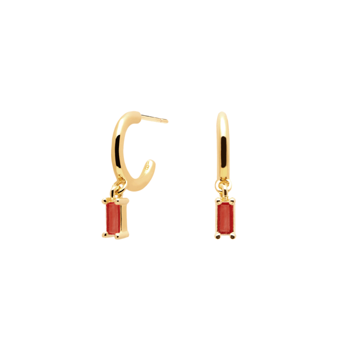 Ασημένια επιχρυσωμένα σκουλαρίκια cherry alia-b-κοσμήματα Μαμόγλου Αθήνα