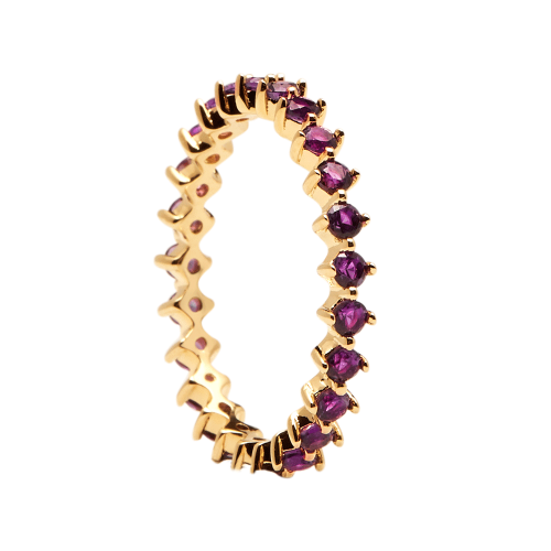 Ασημένιο επιχρυσωμένο βεράκι violet bird ring-a-κοσμήματα Μαμόγλου