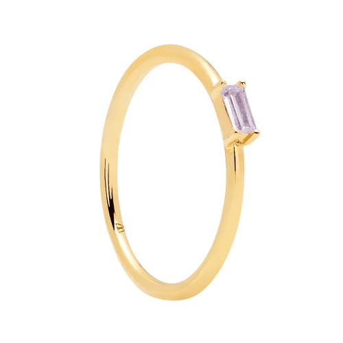 Ασημένιο επιχρυσωμένο δαχτυλίδι purple amani ring -a-κοσμήματα Μαμόγλου