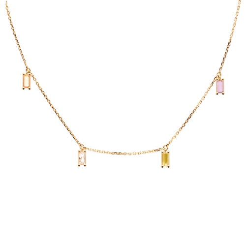 Ασημένιο επιχρυσωμένο κολιέ elija gold-a-κοσμήματα Μαμόγλου
