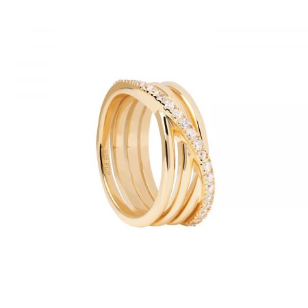 Ασημένιο επιχρυσωμένο δαχτυλίδι 925° cruise ring-a-Pd Paola-κοσμήματα μαμόγλου