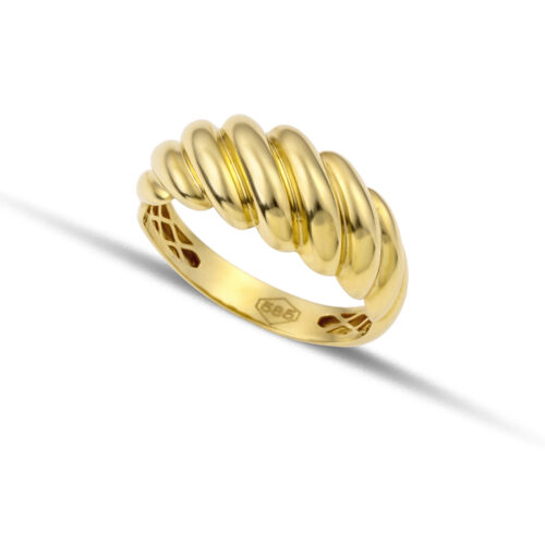 Χρυσό δαχτυλίδι στριφτό Κ14-99-κοσμήματα μαμόγλου Αθήνα