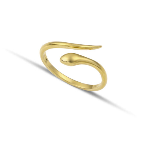Χρυσό δαχτυλίδι φίδι μικρό Κ14-10-κοσμήματα μαμόγλου Αθήνα