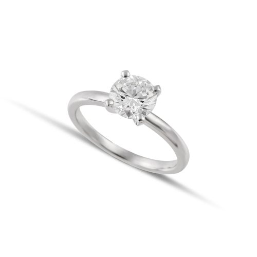 Λευκόχρυσο μονόπετρο Κ18 με lab grown διαμάντι 1,35ct.